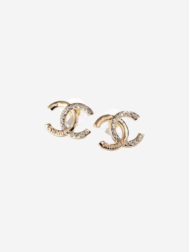 CC Logo Stud Earrings Gold - CHANEL - BALAAN 2