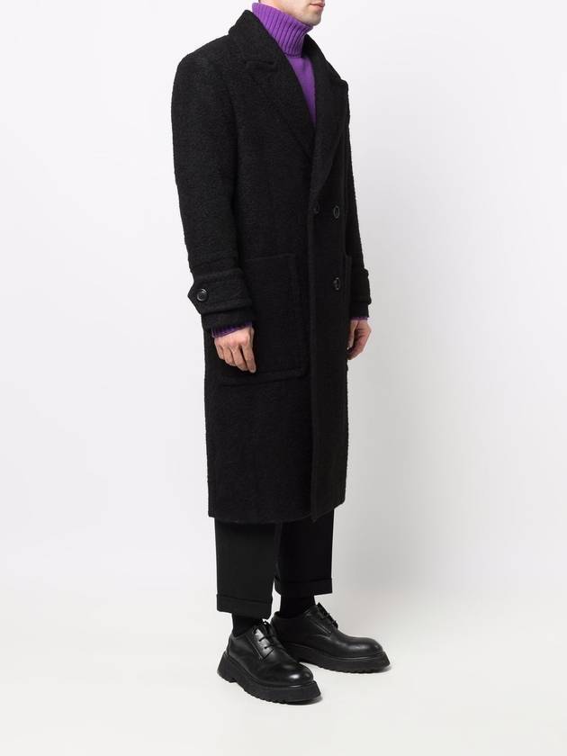 Breasted Double Coat Black - AMI - BALAAN 8