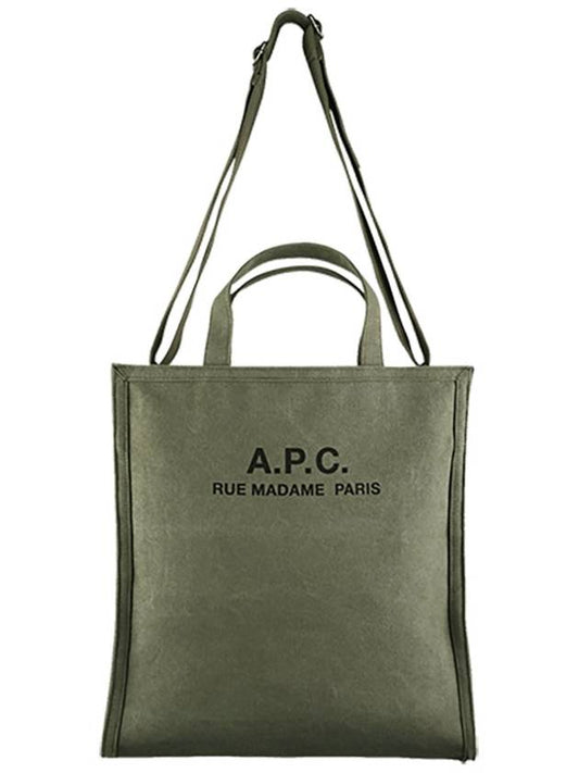 Recovery Logo Printing Cotton Tote Bag Khaki - A.P.C. - BALAAN 2