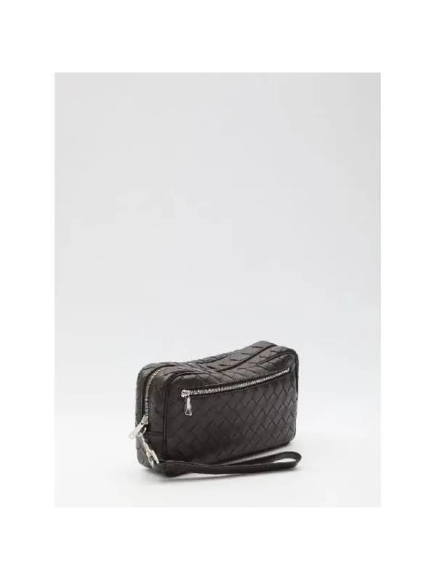 Intrecciato Zipper Leather Pouch Bag Brown - BOTTEGA VENETA - BALAAN 5