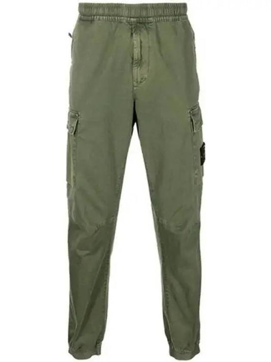 Men's Wappen Patch Straight Pants Khaki - STONE ISLAND - BALAAN 2