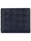 Intrecciato Leather Half Wallet Navy - BOTTEGA VENETA - BALAAN 2