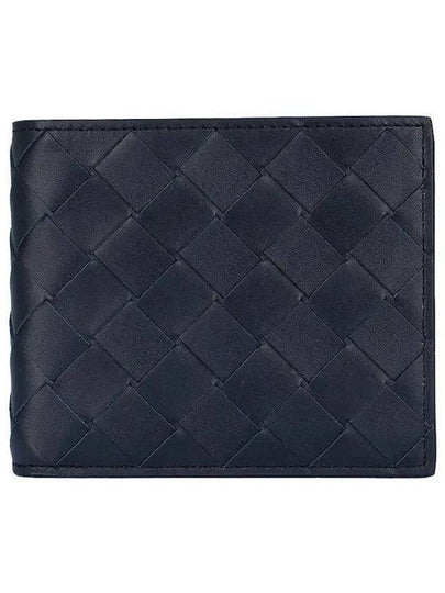 Intrecciato Leather Half Wallet Navy - BOTTEGA VENETA - BALAAN 2