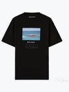 Getty Speedboat Classic Short Sleeve T-Shirt Black - PALM ANGELS - BALAAN 2