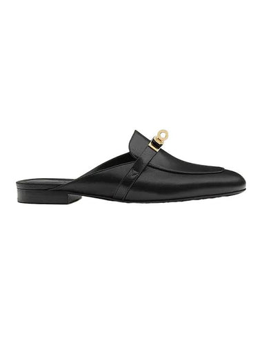 Gold Hardware Oz Mules Noir - HERMES - BALAAN 1