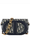 CD Signature Oblique Jacquard Shoulder Bag Blue - DIOR - BALAAN 2