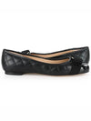 Varina Quilting Leather Ballet Flat Black - SALVATORE FERRAGAMO - BALAAN 3