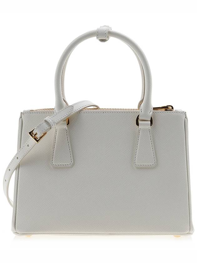 Galleria Saffiano Leather Small Tote Bag White - PRADA - BALAAN 4