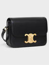 Teen Triomphe Shiny Calfskin Cross Bag Black - CELINE - BALAAN 5