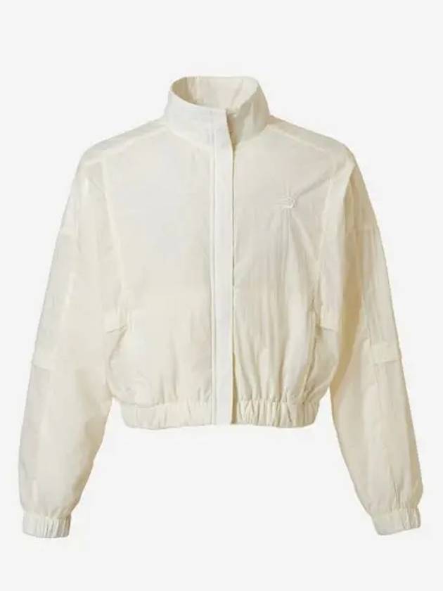 Women s Light Semi Cropped Woven Jacket 64 Cream - NEW BALANCE - BALAAN 1