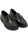 Monogram Leather Loafers Black - SAINT LAURENT - BALAAN 4