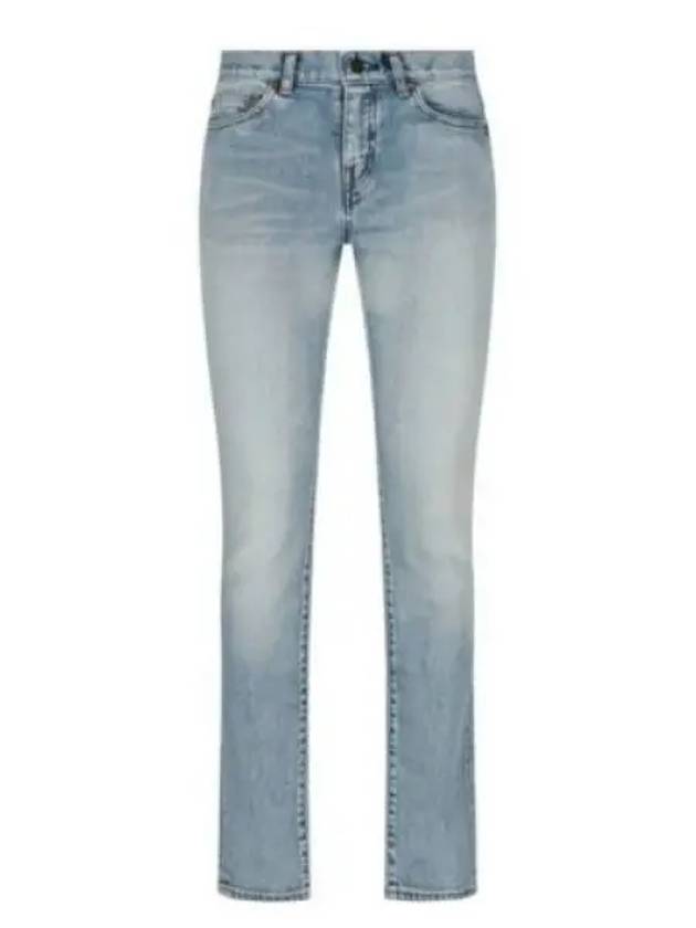 Slim Fit Straight Jeans Blue - SAINT LAURENT - BALAAN 2