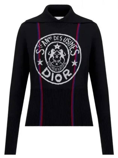 Cashmere Motif Turtleneck Black - DIOR - BALAAN 2