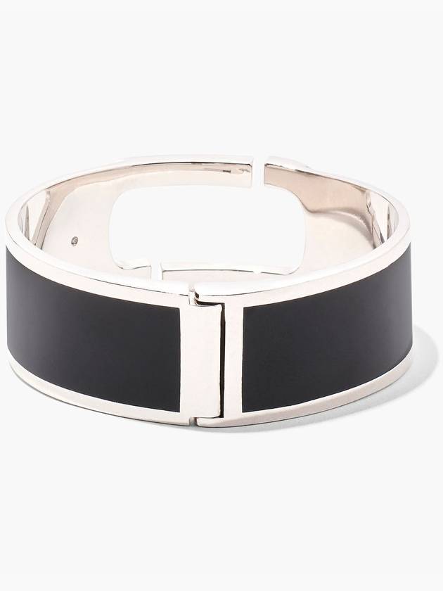 J Marc Lg Enamel Hinge Bangle_Black/Silver (2S3JBR001J16-003) - MARC JACOBS - BALAAN 2