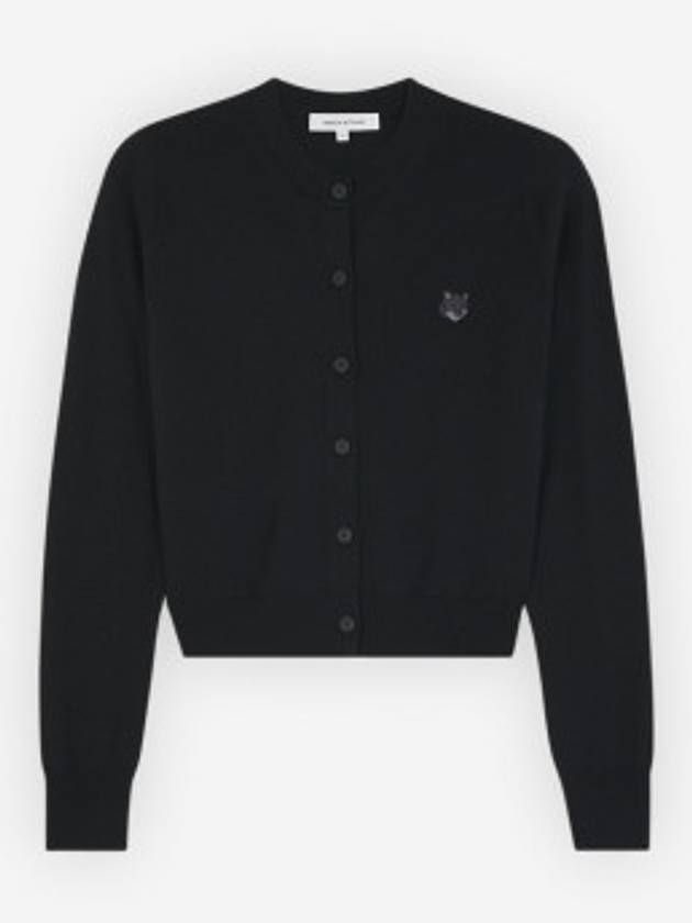 Bold Fox Head Patch Regular Cardigan Black - MAISON KITSUNE - BALAAN 6