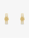 Women's Kira Huggie Hoop Earrings White - TORY BURCH - BALAAN 3