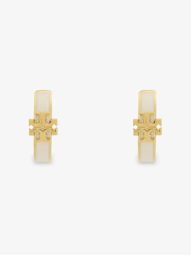 Women's Kira Huggie Hoop Earrings White - TORY BURCH - BALAAN 3