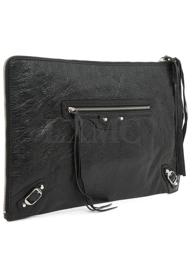 Motor Bag Clutch Black Zipper Pouch 362967 - BALENCIAGA - BALAAN 7