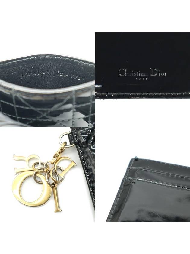 Dior Christian S0126OVRB M323 Black Patent Cannage Lady Card Wallet - DIOR - BALAAN 8