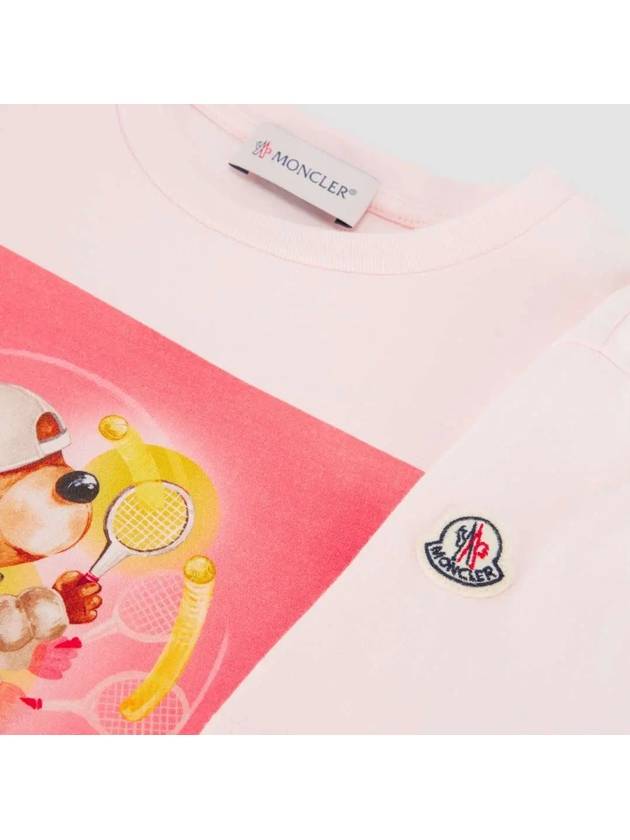 Moncler Kids Pink Short Sleeve T Shirt 8C0000683907 504 - BOBO CHOSES - BALAAN 3