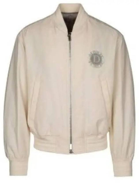 Cotton Blend Bomber Jacket Beige - DIOR - BALAAN 2