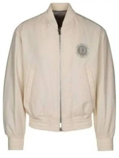 Cotton Blend Bomber Jacket Beige - DIOR - BALAAN 2