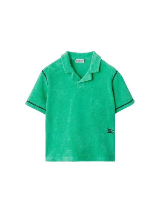 Kids Rolfe EKD Polo Short Sleeve T-Shirt Green - BURBERRY - BALAAN 1