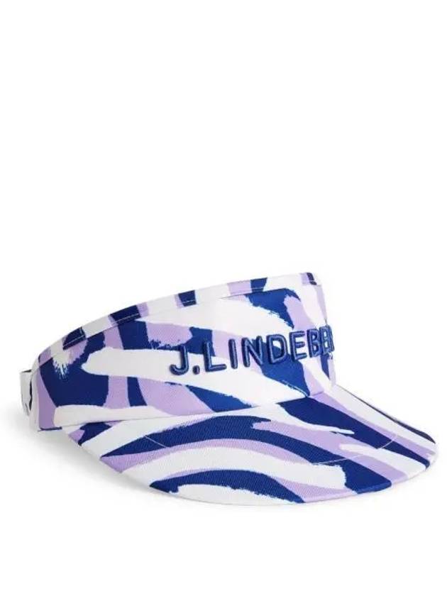 Viktor Print Embroidered Logo Visor Blue Purple - J.LINDEBERG - BALAAN 2