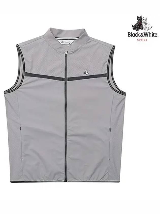 Punching Mix Full Open Jersey Vest 9803GZVNGREY - BLACK&WHITE - BALAAN 1