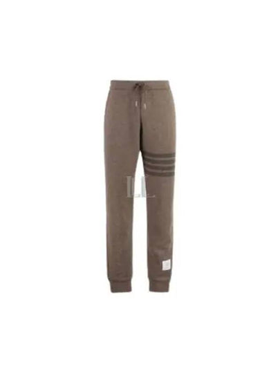 4 Bar Loopback Wool Track Pants Brown - THOM BROWNE - BALAAN 2