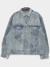 S Logo Trucker Washed Denim Men Jacket SS24J53 WASHD BLUE - SUPREME - BALAAN 3