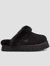 Women's Diskett Fleece Platform Slippers Black - UGG - BALAAN 3