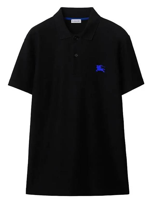 Embroidered EKD Polo Shirt Black - BURBERRY - BALAAN 4