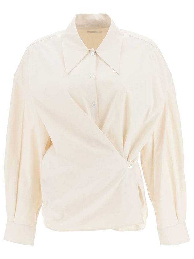 Women's Twisted Shirt Cream - LEMAIRE - BALAAN 1