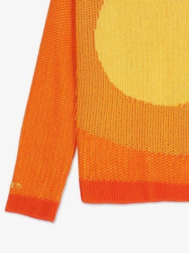 Graphic Circle Print Knit Top Orange - MARNI - BALAAN 6