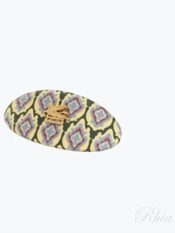 WF6B0002AA045 X0891 Tie Geometric Silk Hair Clip - ETRO - BALAAN 1