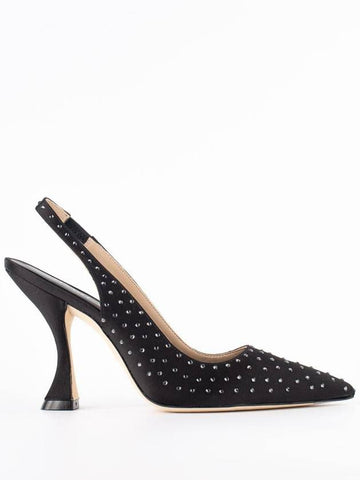 Stuart Weitzman Black Slingback With Swarovski - STUART WEITZMAN - BALAAN 1