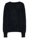 La Maille Pau Asymmetric Cardigan Black - JACQUEMUS - BALAAN 11