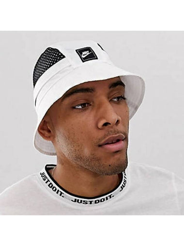 01BV3363100Mesh Bucket HatWhite Black - NIKE - BALAAN 1