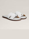 Izmir Leather Slippers Blanc - HERMES - BALAAN 2