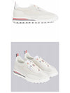 Shearling Tech Runner Low Top Sneakers White - THOM BROWNE - BALAAN 5