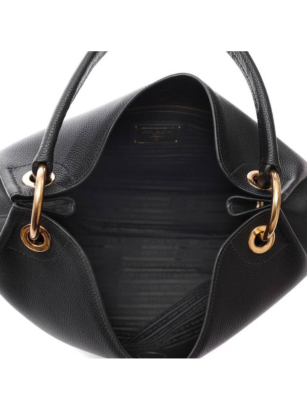 Vitello Phoenix Hobo Bag Black - PRADA - BALAAN 7