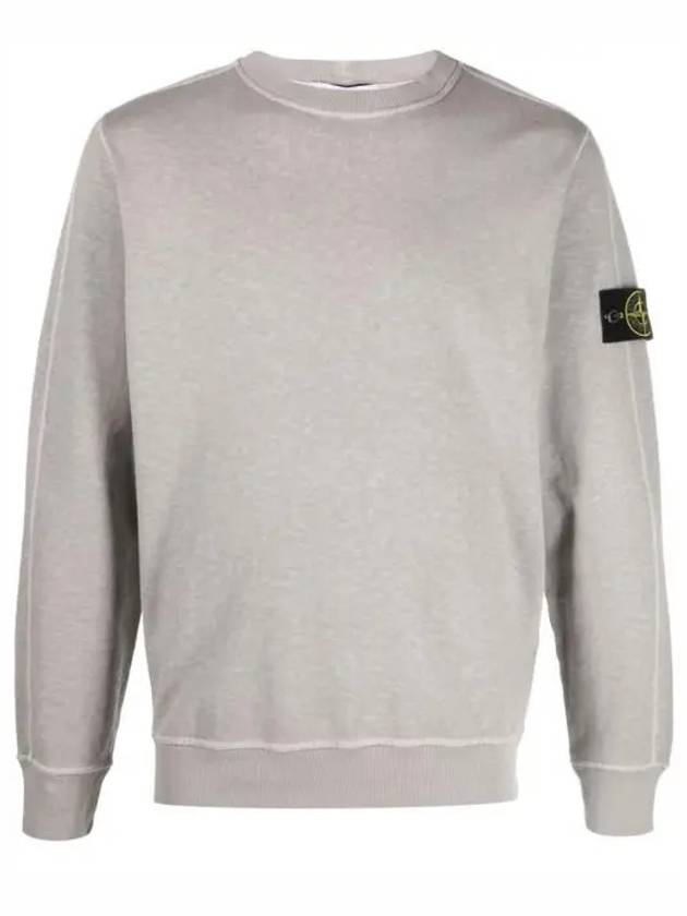 Garment Dyed Malfile Crewneck Sweatshirt Grey Heather - STONE ISLAND - BALAAN 2