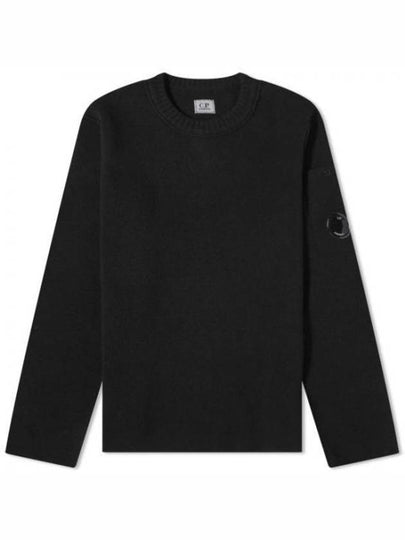 Lambswool Lens Knit Top Black - CP COMPANY - BALAAN 2