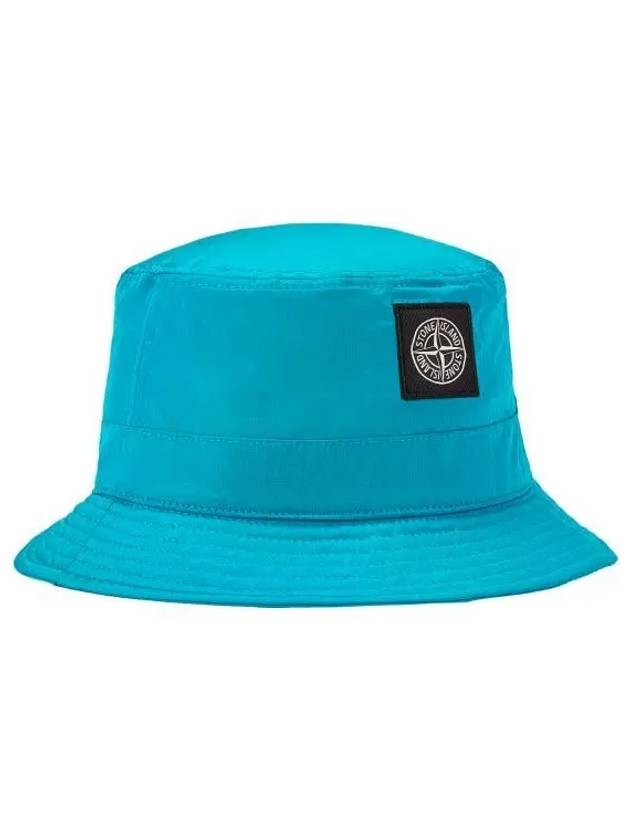 Logo Patch Nylon Metal Bucket Hat Blue - STONE ISLAND - BALAAN 2