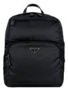 Triangle Logo Re-Nylon Backpack Black - PRADA - BALAAN 2