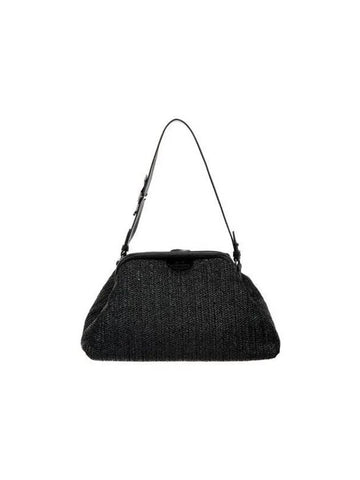 Women s Straw Dumpling Top Handle Bag Black 271850 - ARMANI EXCHANGE - BALAAN 1