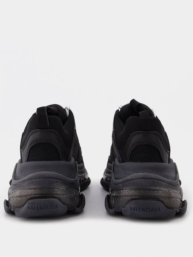 Triple S Clear Sole Low Top Sneakers Black - BALENCIAGA - BALAAN 4