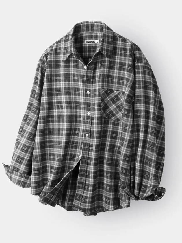 Forest Memory Check Long Sleeve Shirt Black - INDUST - BALAAN 4