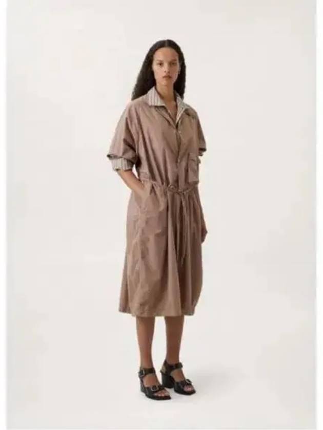 Parachute Overfit Long Dress Brown - LEMAIRE - BALAAN 2